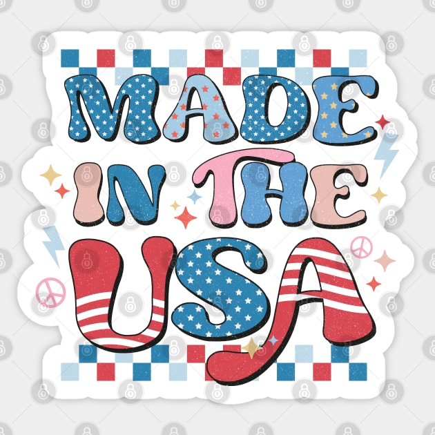 Made in United States 4th July Sticker by The WYLD Tribe